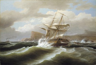 Un barco americano en apuros de Thomas Birch